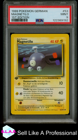 MAGNETILO 1ST EDITION POKEMON GERMAN 1999 53 PSA 9 - Image 1