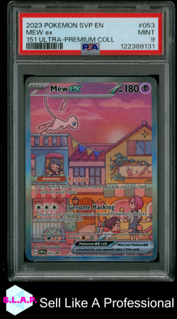 MEW EX 151 ULTRA-PREMIUM COLL POKEMON SVP EN-SV BLACK STAR PROMO 2023 053 PSA 9 - Image 1