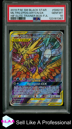 MLTRS/ZPDS/ARTCN.GX HIF ETB-F.A. POKEMON SM BLCK STR PRM 2019 SM210 PSA 10 - Image 1