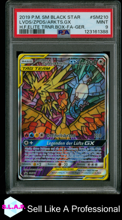LVDS/ZPDS/ARKTS.GX H.F. ETB-FA-GER. POKEMON SM BLCK STR PRM 2019 SM210 PSA 9 - Image 1