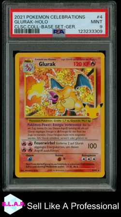 GLURAK-HOLO CLSC.COLL-BASE SET-GER. POKEMON CELEBRATIONS 2021 4 PSA 9 - Image 1