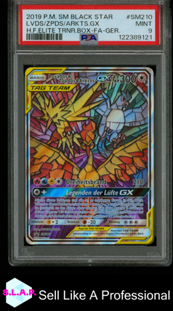 LVDS/ZPDS/ARKTS.GX H.F.EZB-FA-GER. POKEMON SM BLCK STR PRM 2019 SM210 PSA 9 - Image 1