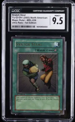 2002 YU-GI-OH! MRL-MAGIC RULER 1ST EDITION #036 SNATCH STEAL CGC 9.5 - Image 1