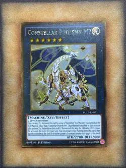 Yugioh Constellar Ptolemy M7 PGL3-EN071 Gold Rare 1st Ed LP - Image 1