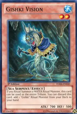 Gishki Vision - HA06-EN040 - Super Rare - 1st Edition - Lightly Played - Image 1
