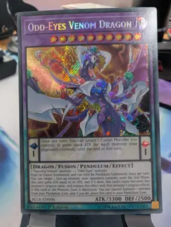 YuGiOh! Odd-Eyes Venom Dragon BLLR-EN006 Secret Rare 1st Ed - Image 1