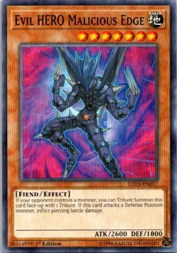 Evil HERO Malicous Edge LED5-EN017 Yu-Gi-Oh! Light Play 1st Edition - Image 1
