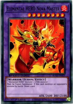 Elemental HERO Nova Master #SGX2-ENA25 Yugioh Lightly played 1st Edition - Image 1