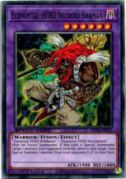 Elemental HERO Necroid Shaman #SGX2-ENE11 Yugioh Lightly played 1st Edition - Image 1
