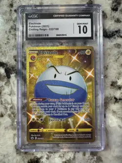 CGC 10 Electrode 222/198 Chilling Reign 2021 Gold Secret Rare SWSH Pokemon Card - Image 1