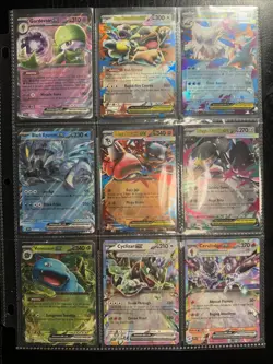 Pokemon Full Art EX/GX/V Card Collection Binder Page - Image 1