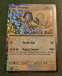Pokemon Card Drampa 015/015 McDonalds 2024 Promo M24 Confetti Holo TCG NM - Image 1
