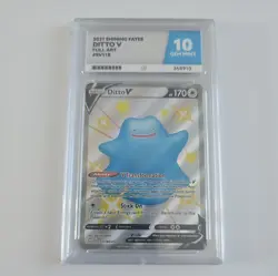 Pokemon TCG Card - Ditto V SV118 Full Art 2021 Shining Fates - Ace Graded 10 - Image 1