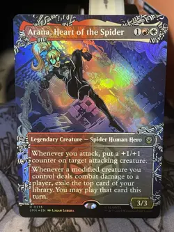 Arana Heart of the Spider #213 FOIL SHOWCASE NM/M MTG Spiderman Magic Card - Image 1