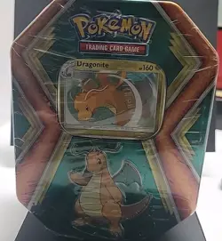 Pokemon TCG DRAGONITE Tin - Holo Card and 3 TCG 10 Card Booster Packs 2019 New - Image 1