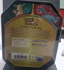 Pokemon TCG DRAGONITE Tin - Holo Card and 3 TCG 10 Card Booster Packs 2019 New - Image 2