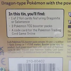 Pokemon TCG DRAGONITE Tin - Holo Card and 3 TCG 10 Card Booster Packs 2019 New - Image 3