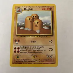 Dugtrio Triopikeur 19/102 Vintage 1999 Pokemon Trading Card Game TCG Base Set - Image 1