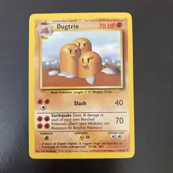 Dugtrio Triopikeur 19/102 Vintage 1999 Pokemon Trading Card Game TCG Base Set - Image 2