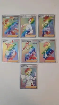 POKEMON TCG lot 7 cards trainer RAINBOW SECRET RARE - Image 1