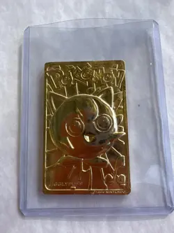 Jigglypuff 1999 Burger King BK Pokemon 23K Gold Plated Trading Card W/Case #39 - Image 1