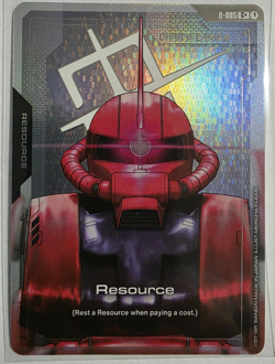 Gundam TCG Card Game Newtype Rising R-005 Resource - Char's Zaku II C+ Foil - Image 1