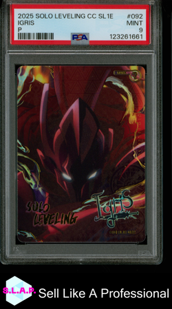 IGRIS P SOLO LEVELING COLLECT CARD SERIES 1 2025 092 PSA 9 - Image 1