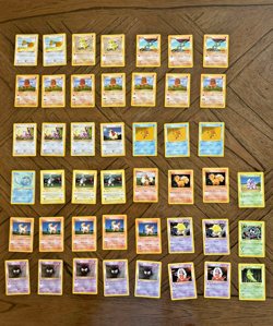 Vintage TCG Shadowless Base Set lot of 44 Pokemon cards - Image 1