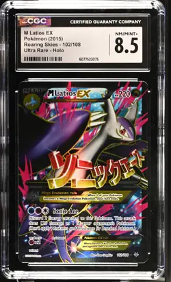 CGC 8.5 M Latios EX 102/108 Full Art XY Roaring Skies Pokemon Card - Image 1