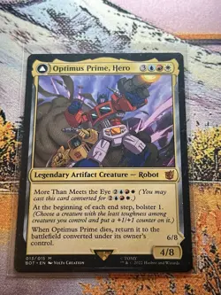 Optimus Prime, Hero // Optimus Prime, Auto The Brother's War Transformers NM MTG - Image 2