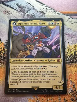 Optimus Prime, Hero // Optimus Prime, Auto The Brother's War Transformers NM MTG - Image 3