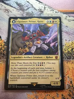 Optimus Prime, Hero // Optimus Prime, Auto The Brother's War Transformers NM MTG - Image 4