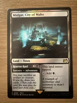 Midgar, City of Mako (313) [Borderless Foil] (NM) - MTG - Final Fantasy (ENG) - Image 1