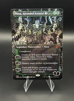 Nissa, Ascended Animist (Borderless) (Step-and-Compleat Foil) Phyrexia - Image 1