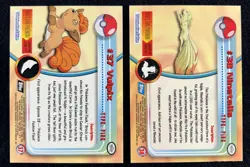 Ninetales #38 Pokemon Topps Series 1 Blue Logo + Vulpix #37 Black Logo - NM - Image 2