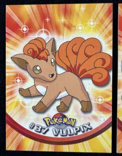 Ninetales #38 Pokemon Topps Series 1 Blue Logo + Vulpix #37 Black Logo - NM - Image 3