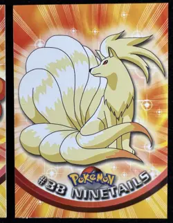 Ninetales #38 Pokemon Topps Series 1 Blue Logo + Vulpix #37 Black Logo - NM - Image 4