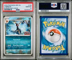 POKEMON PSA 10 UMBREON REVERSE HOLO 130/197 PROMO OBSIDIAN FLAMES ENGLISH 2023! - Image 2