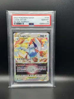 2022 Pokemon Sword & Shield Silver Tempest Lugia VSTAR #139 PSA 10 - Image 1