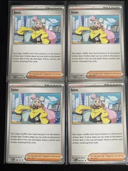 Pokemon - 4x Iono 080/091 - Paldean Fates - Trainer Playset - Image 1