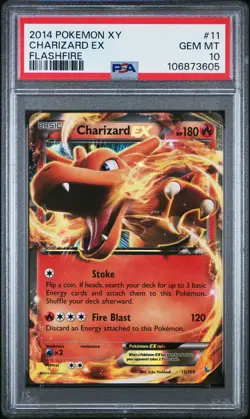 2014 POKEMON XY FLASHFIRE #11 CHARIZARD EX PSA 10 - Image 1
