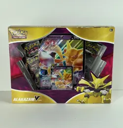 Pokemon TCG Alakazam V Box Factory Sealed 4 Booster Packs with Foil Promo Card - Image 1