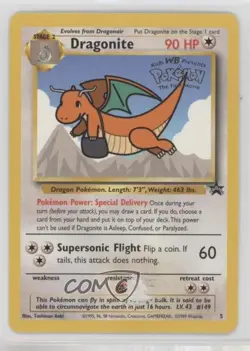 Pokemon The First Movie - Dragonite WOTC Black Star #5 1999 - Image 1