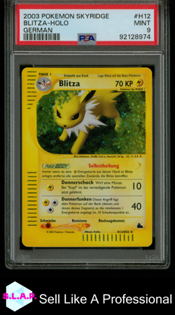 BLITZA-HOLO GERMAN POKEMON SKYRIDGE 2003 H12 PSA 9 - Image 1
