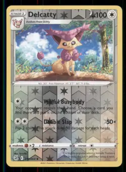 Delcatty SWSH08: Fusion Strike #211/264 Uncommon Reverse Holo Pokemon NM - Image 1