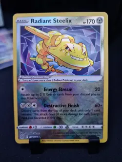 Pokemon TCG Radiant Steelix 124/196 Sword & Shield - Lost Origin Regular Radiant - Image 1