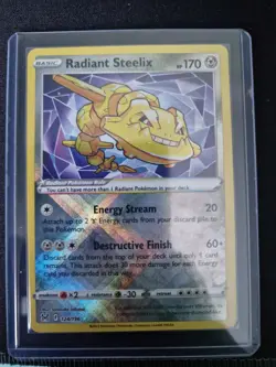 Pokemon TCG Radiant Steelix 124/196 Sword & Shield - Lost Origin Regular Radiant - Image 3