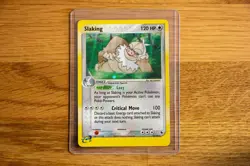 Slaking Holo Rare Double Swirl 12/109 EX Ruby and Sapphire - Eng Vintage Pokemon - Image 1