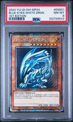 2024 YU-GI-OH! 25TH ANNIVERSARY DUELING MIRRORS BLUE-EYES WHITE DRAGON PSA 8 - Image 1