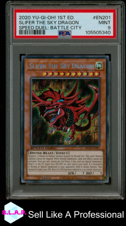 SLIFER THE SKY DRAGON SPEED DUEL: BATTLE CITY YU-GI-OH! 2020 EN201 PSA 9 - Image 1